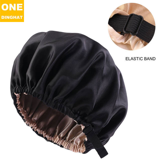 Two layer plain color satin bonnets