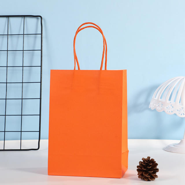 Solid color kraft paper bag gift bag