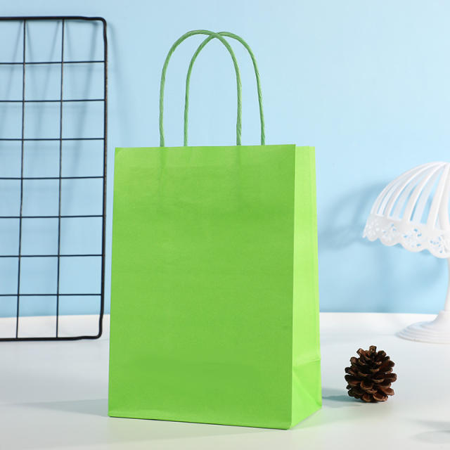 Solid color kraft paper bag gift bag