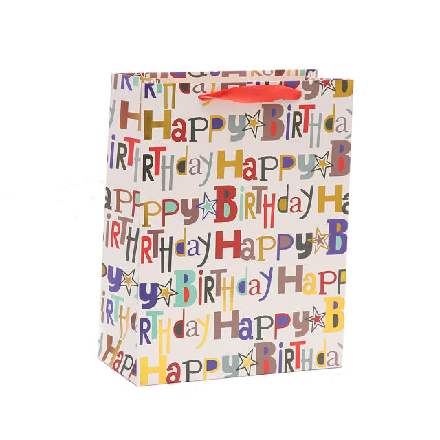 INS creative happy birthday paper bag jewelry bag