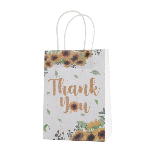 INS sunflower rose flower kraft paper bag gift bag