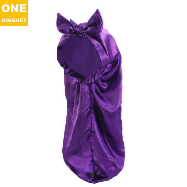 Amazon hot sale plain color satin bow bonnets