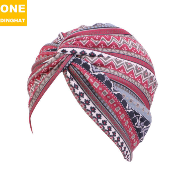 Boho pattern women bonnets