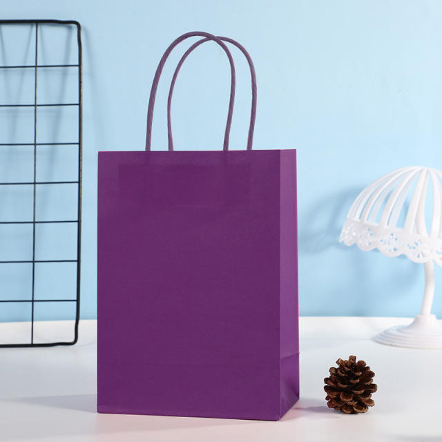 Solid color kraft paper bag gift bag