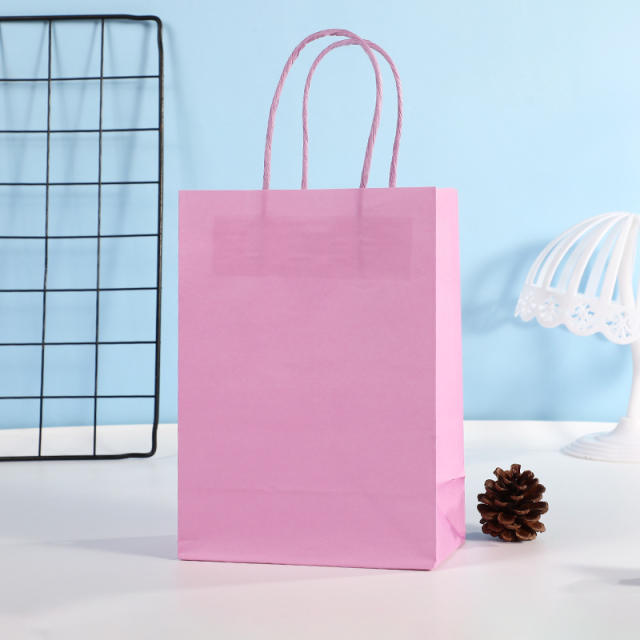 Solid color kraft paper bag gift bag