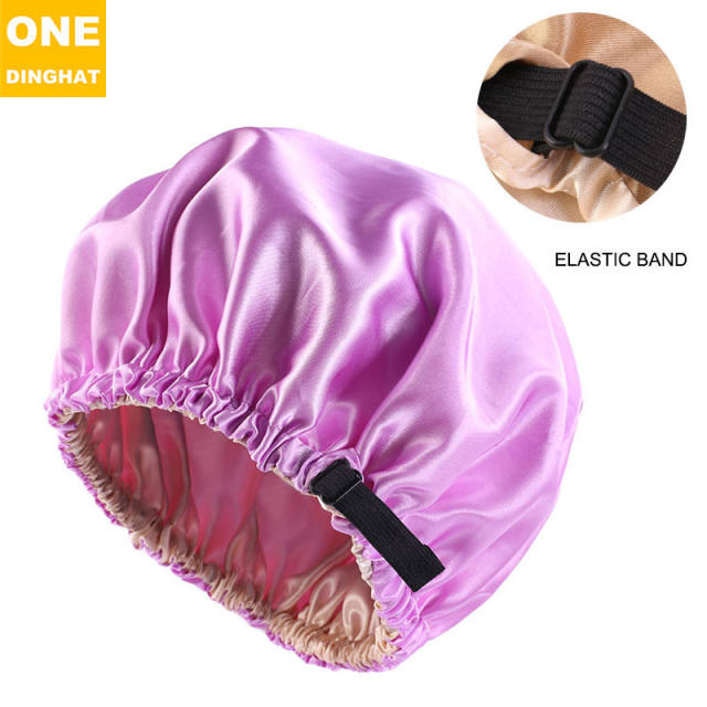 Two layer plain color satin bonnets