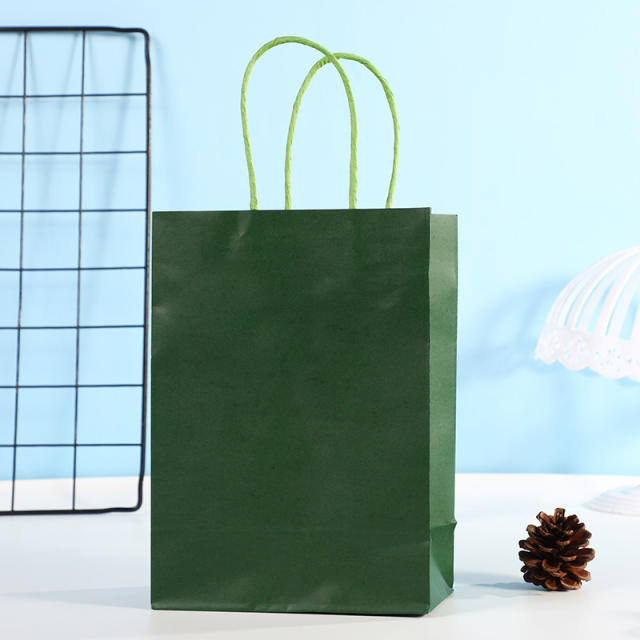 Solid color kraft paper bag gift bag