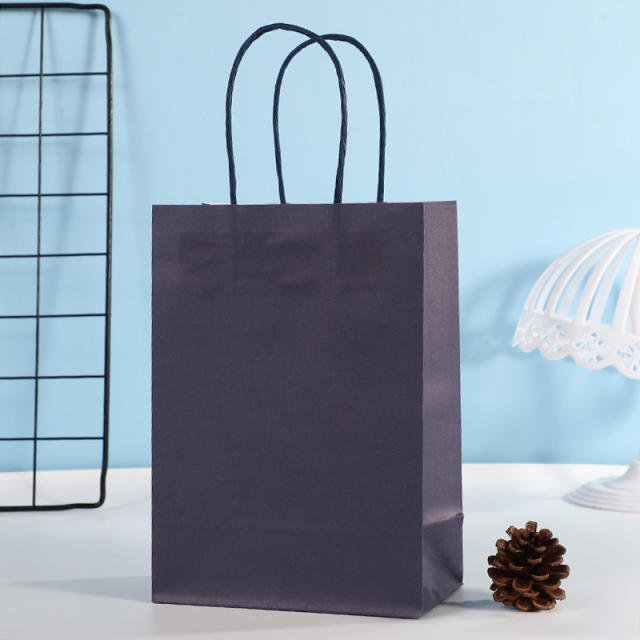 Solid color kraft paper bag gift bag