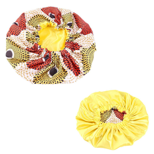 Africa patter jumbo satin bonnets