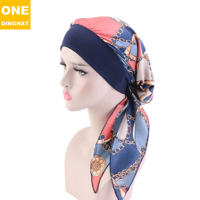 Imitation silky satin women bonnets