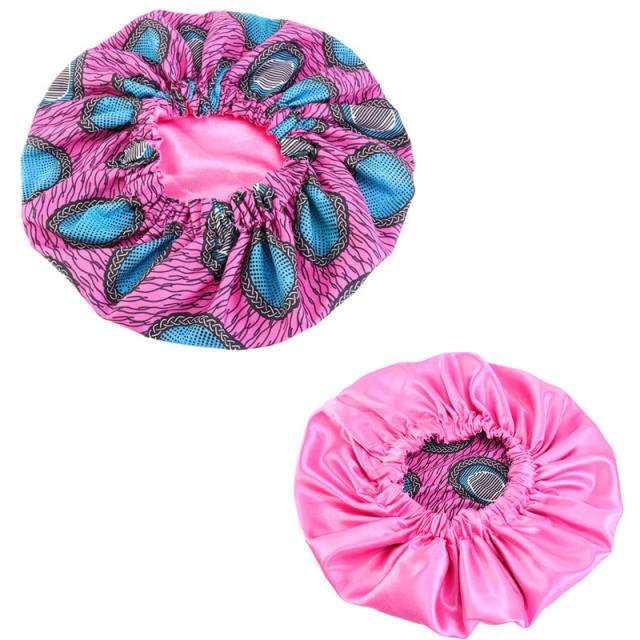 Africa patter jumbo satin bonnets