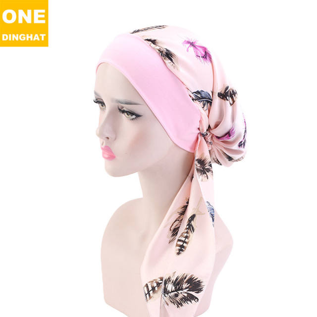 Imitation silky satin women bonnets