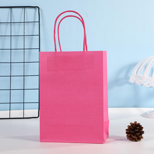 Solid color kraft paper bag gift bag