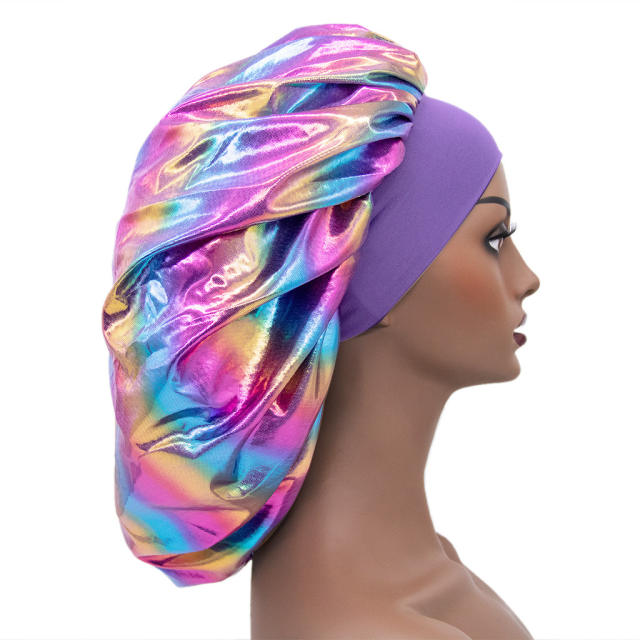 Large size laser satin bonnets