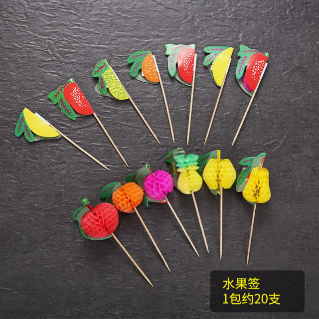 Creative color paper umbrella toppers