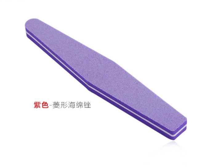 Colorful sponge nail polisher buffer