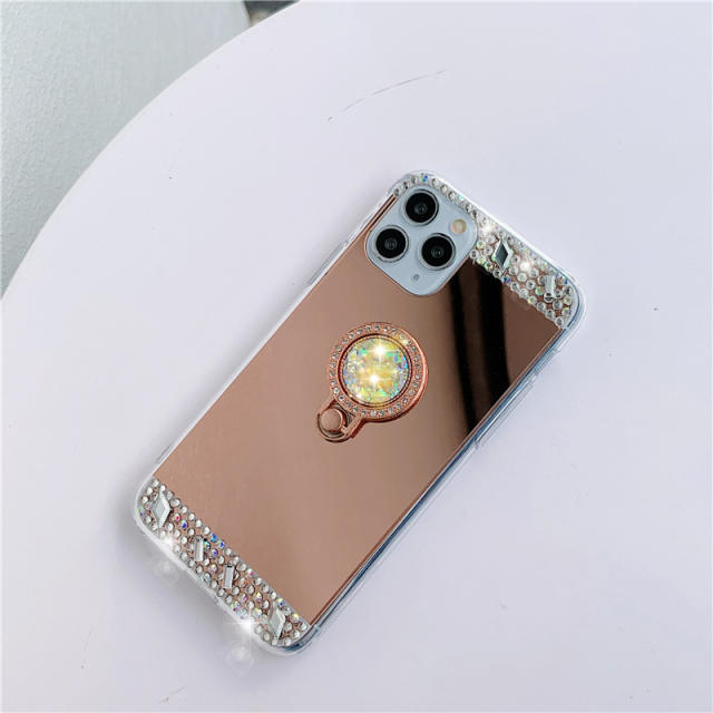 Luxury rhinestone diamond phone case with phone ring