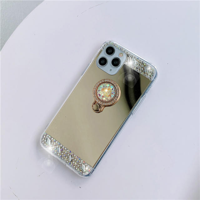 Luxury rhinestone diamond phone case with phone ring