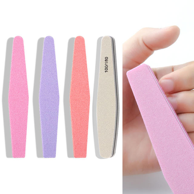 Colorful sponge nail polisher buffer