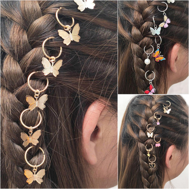 Personality butterfly hair accessory for braids dreadlock accessories