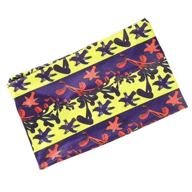 Colorful butterfly printing wide elastic headband
