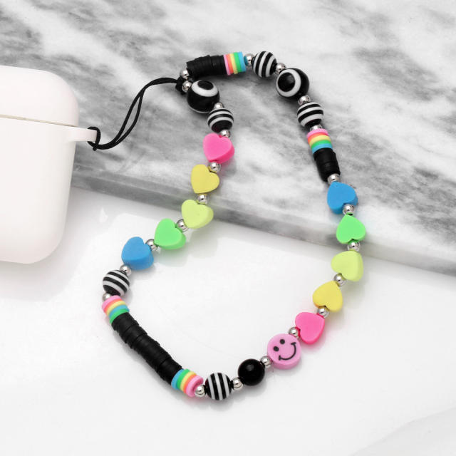 Y2K clay bead colorful phone strap