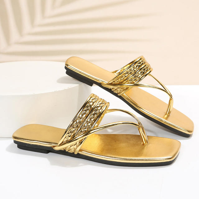 Summer design flat slippers flip flops