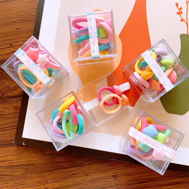 10pcs cute hair rubber band hair ties for kids