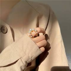 Korean fashion pearl bead alloy rings