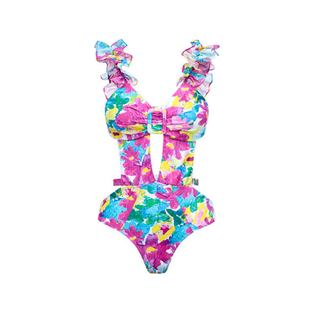 Amazon hot sale floral one piece swimsuit set