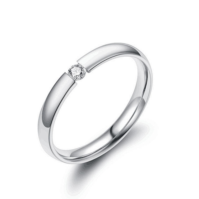 Simple stainless steel halo rings