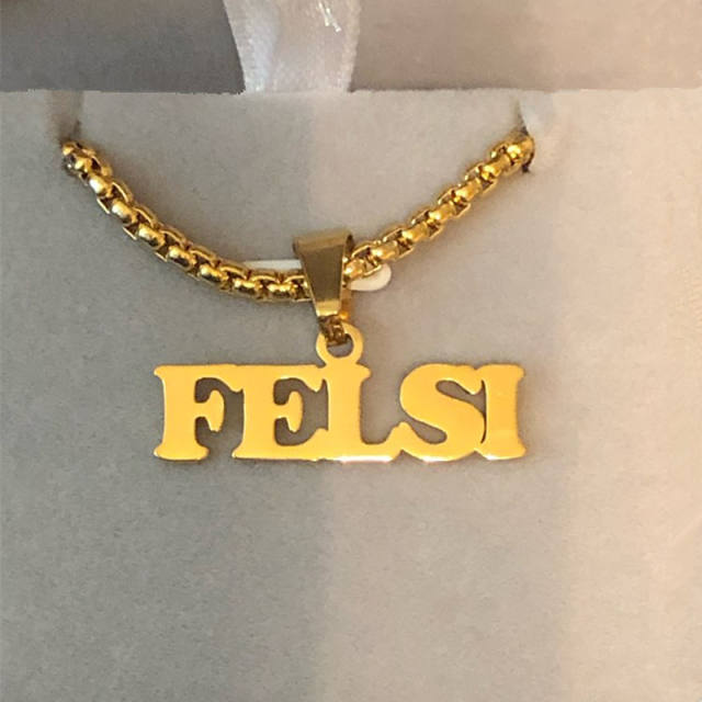 18KG hiphop layer name custom necklace for men