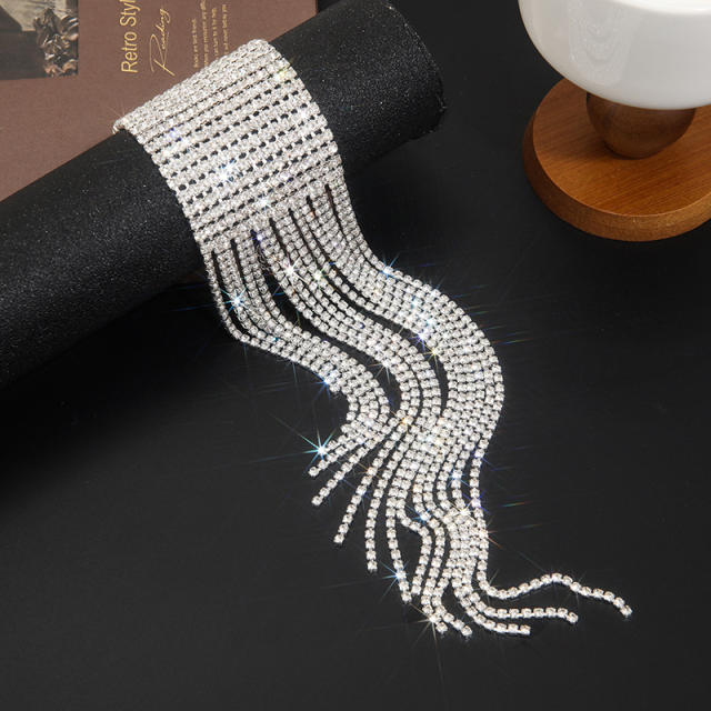 Luxury diamond tassel wedding bracelet