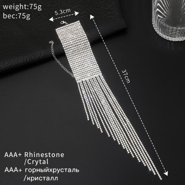 Luxury diamond tassel wedding bracelet