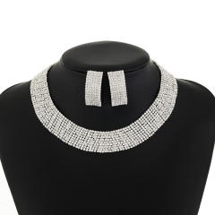 Luxury diamond choker necklace set