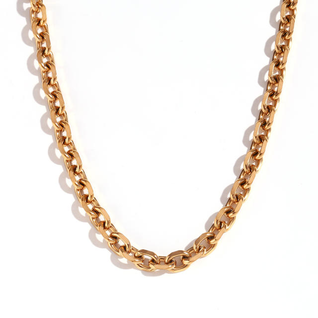 HIPHOP chunky stainless steel chain necklace