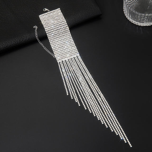 Luxury diamond tassel wedding bracelet