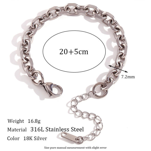 HIPHOP chunky stainless steel chain necklace