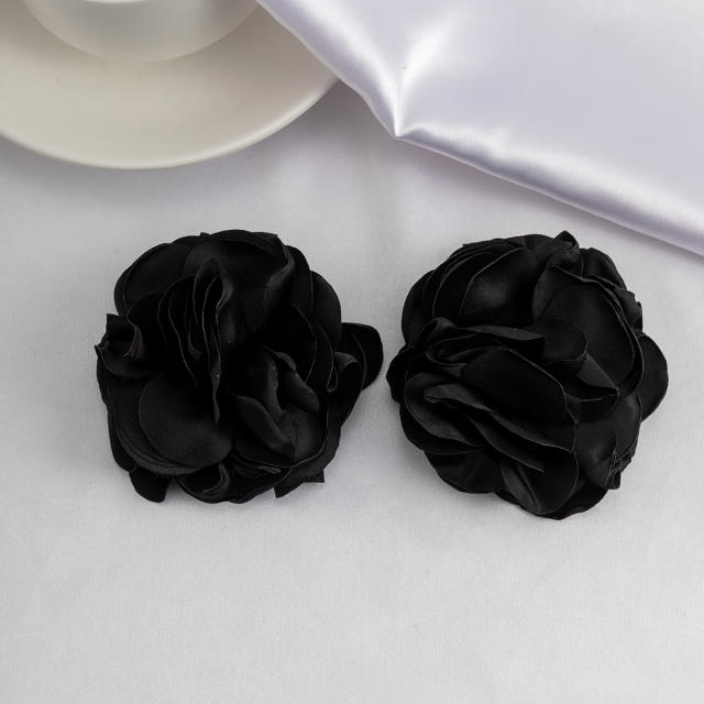 Popular handmade rose flower fabric shoes accessory