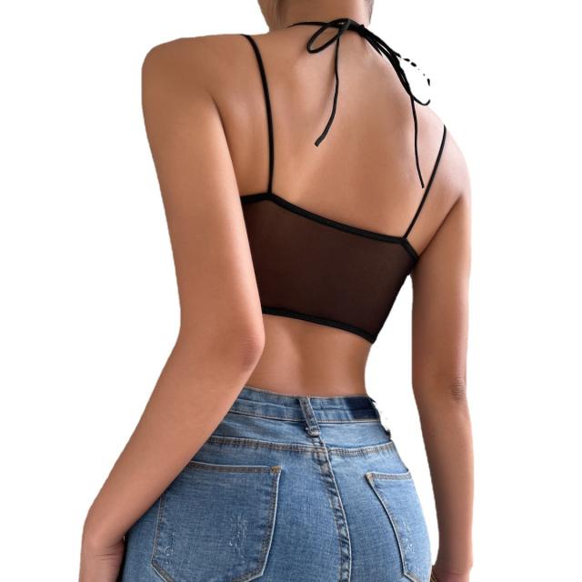 Sexy black color strappy corset tops
