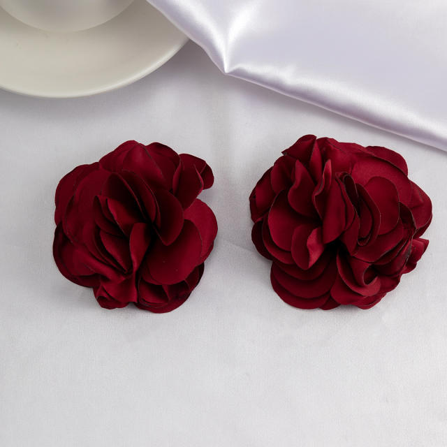 Popular handmade rose flower fabric shoes accessory
