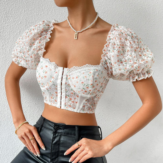 Y2K sweet cool cropped corset tops