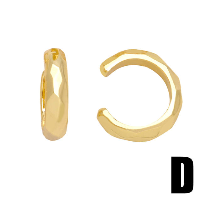 Personality gold plated copper ear cuff