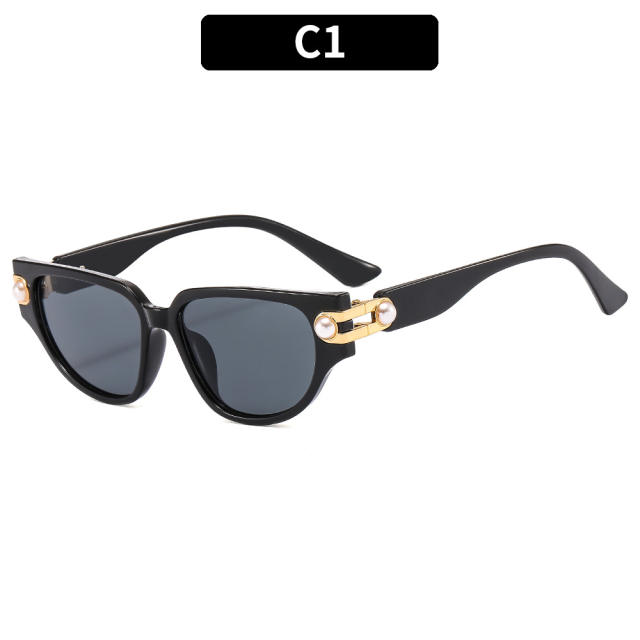 INS trend pearl bead unique sunglasses