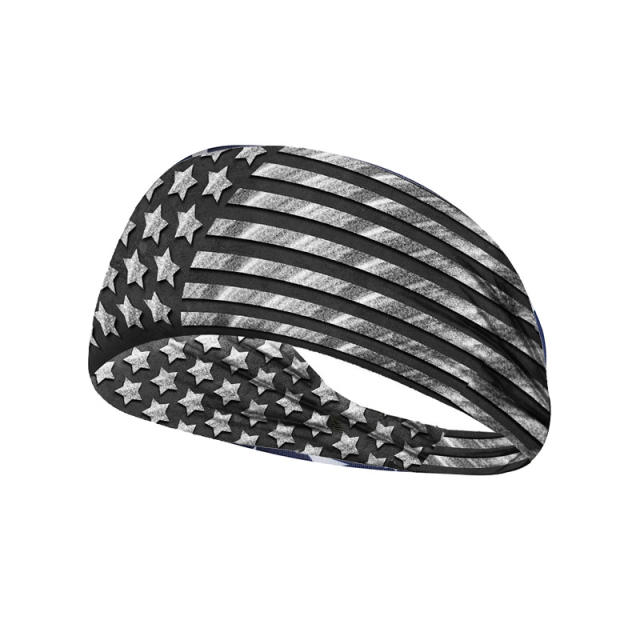 American flag pattern sports headband for men