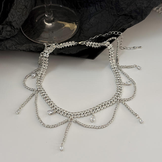 Luxury diamond choker necklace for lady