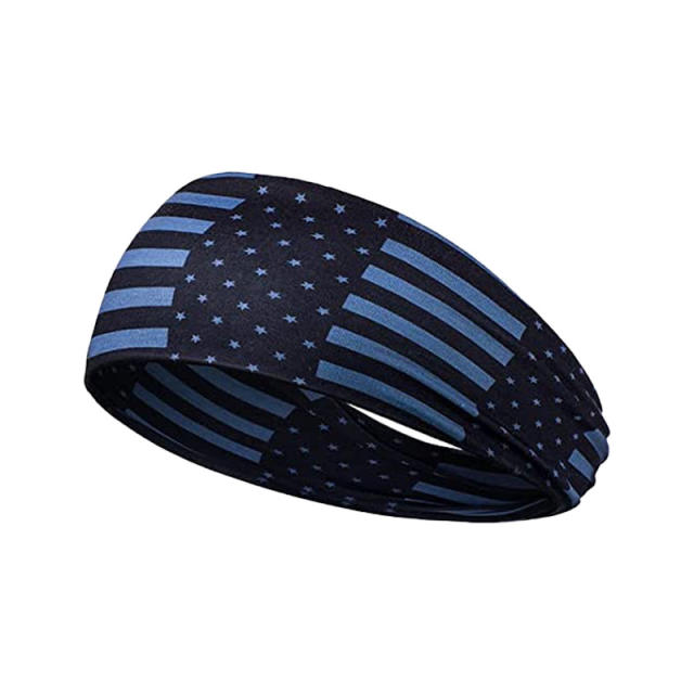 American flag pattern sports headband for men