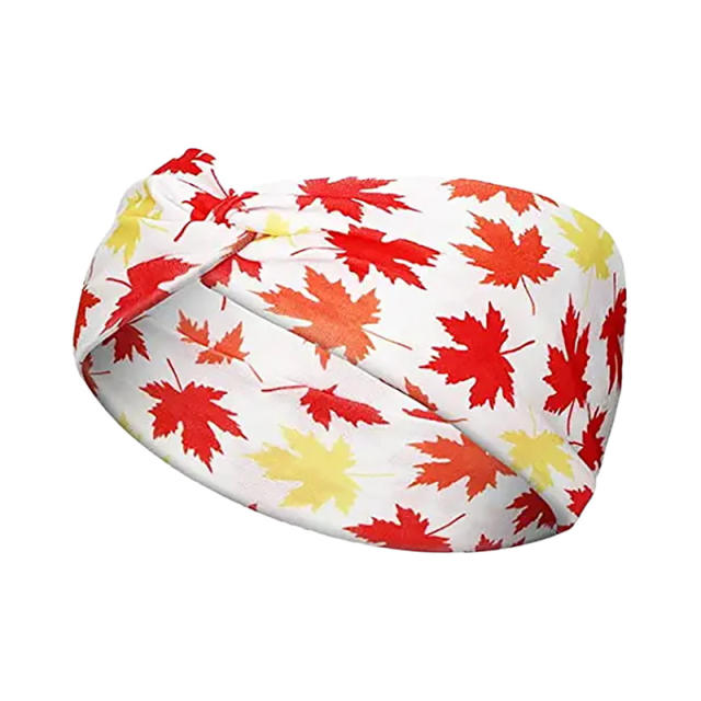 Thanksgiving day pumpkin pattern turban headband