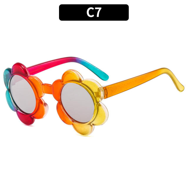 Cute colorful flower design sunglasses for kids
