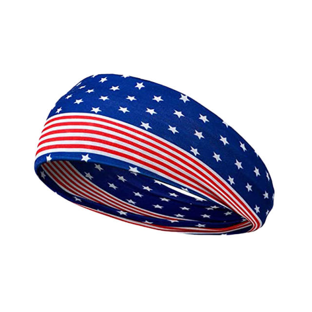 American flag pattern sports headband for men